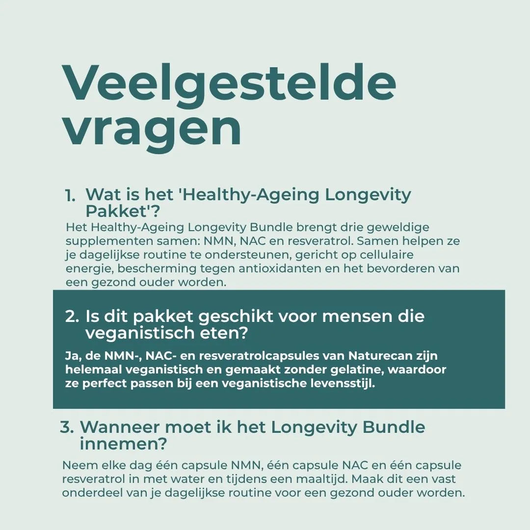 NMN, Resveratrol & NAC Bundel