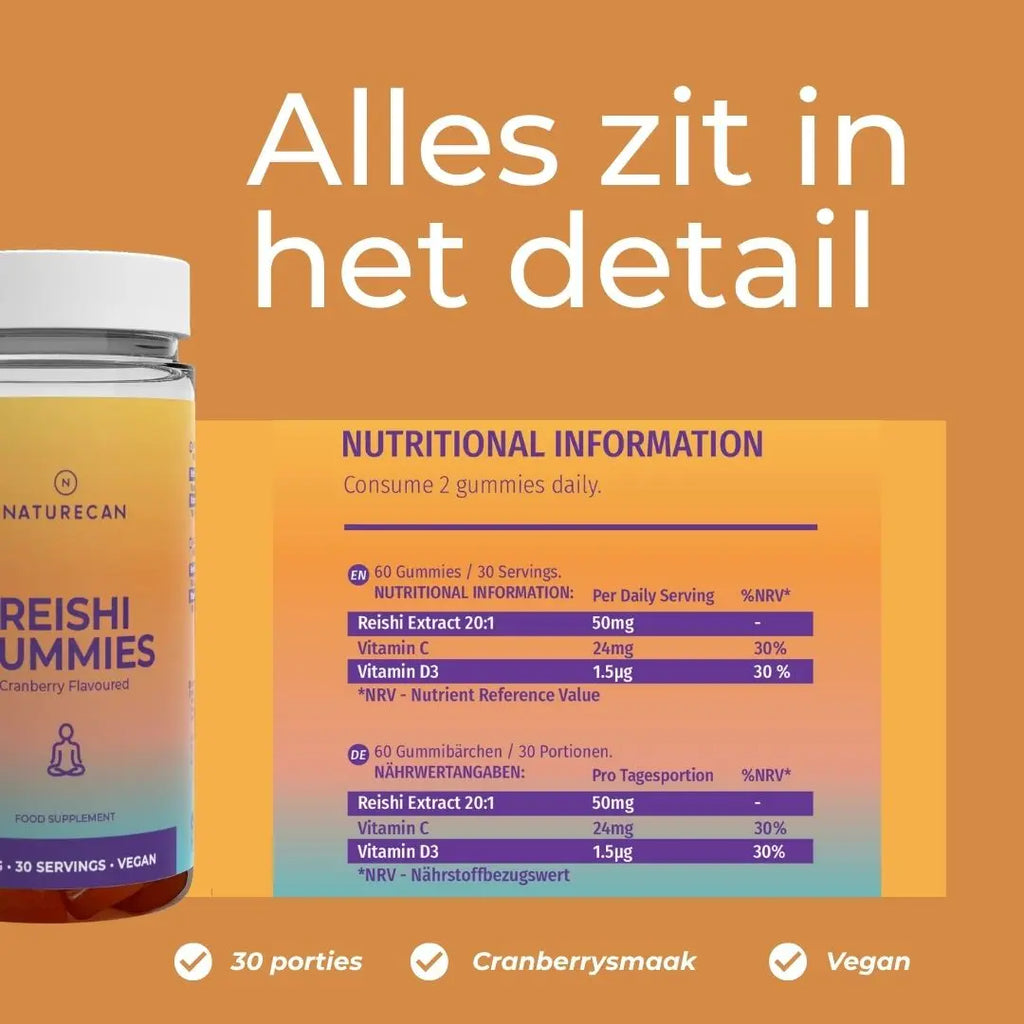 Reishi Paddenstoel Gummies