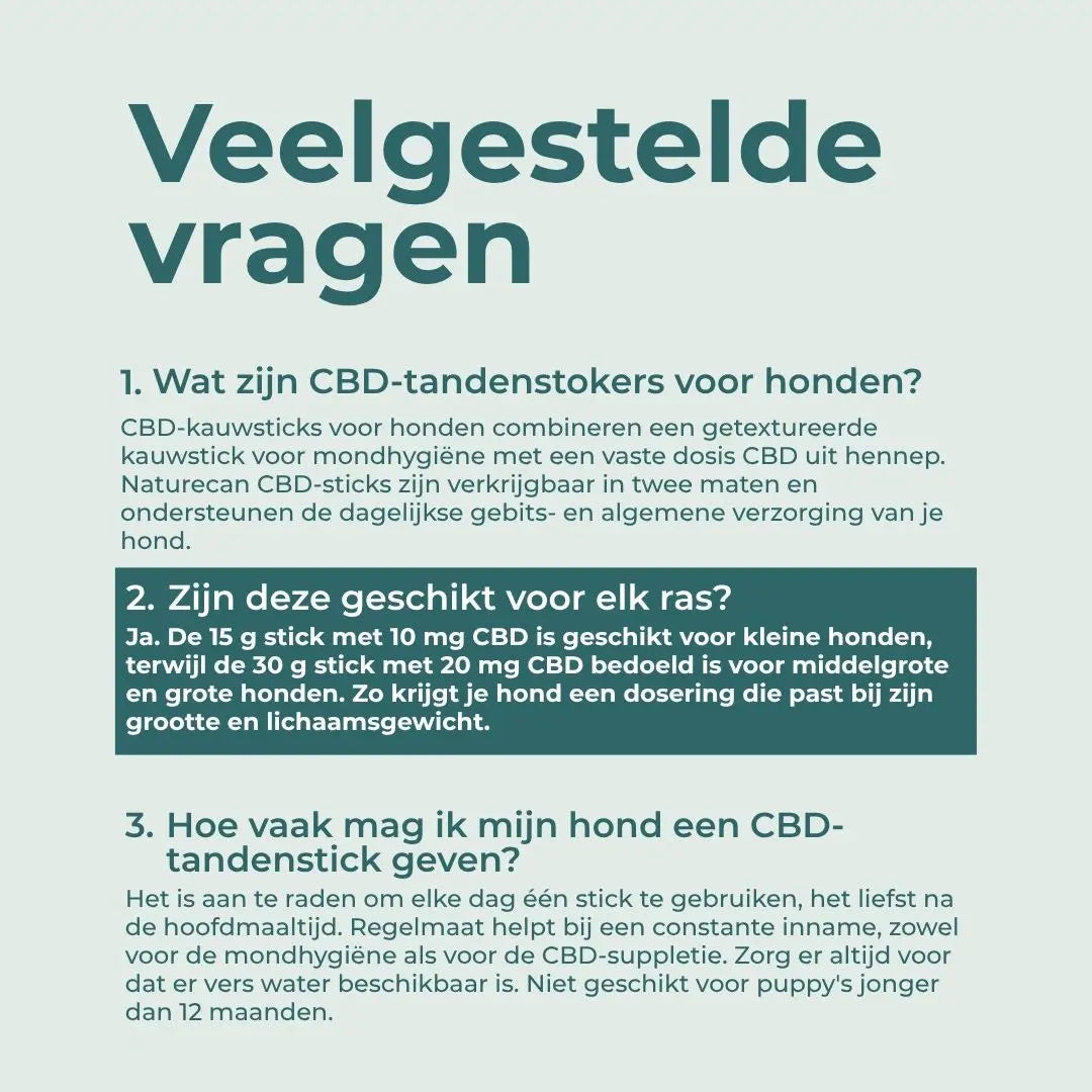 CBD-tandstokjes voor honden