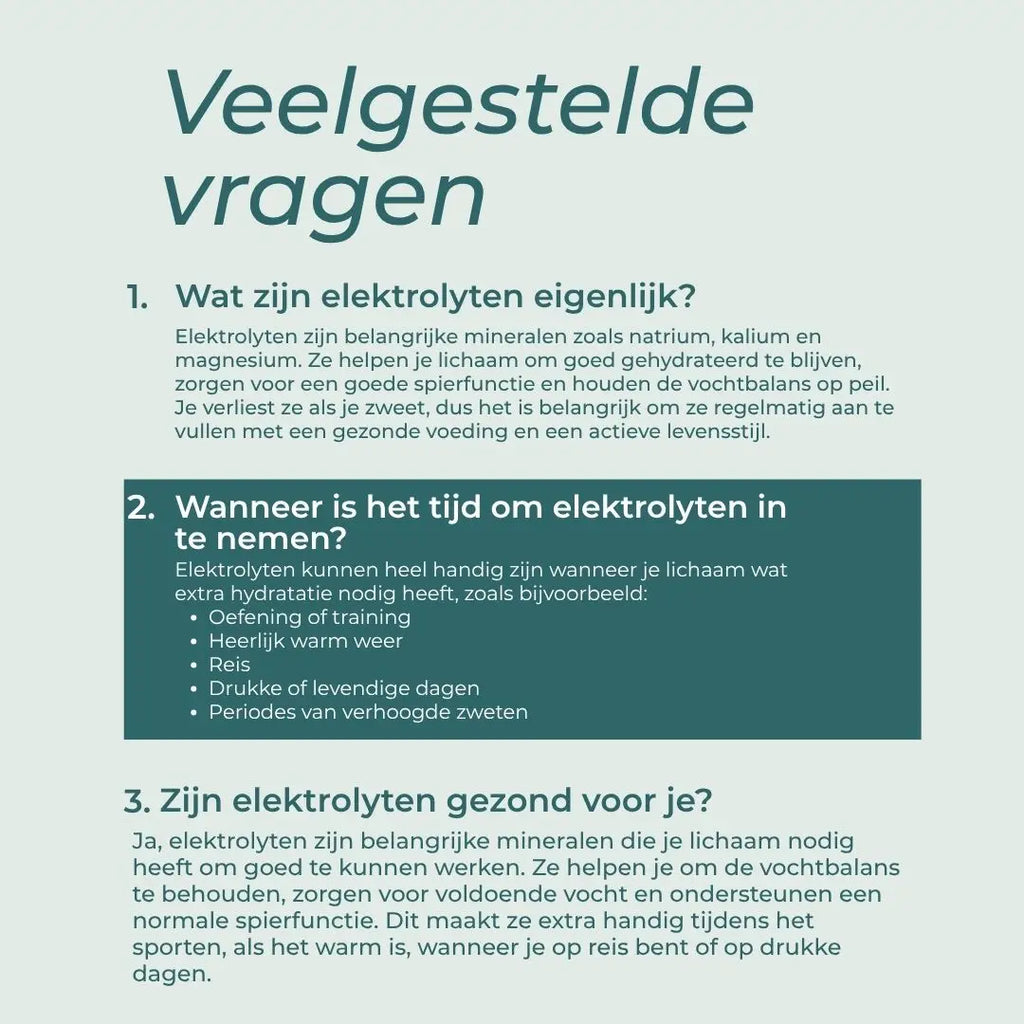 electrolytes zakjes