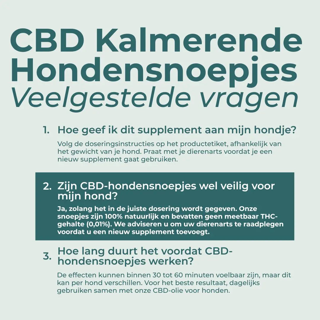 CBD Kalmerende Hondensnoepjes