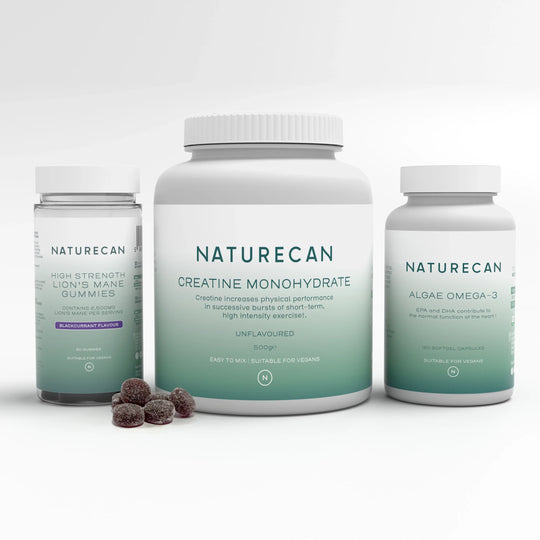 Naturecan breinbundel met verschillende supplementen.