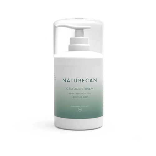 Ontstekingsremmende Zalf in een pompfles met een wit-groene kleurverloop en het merk Naturecan op het etiket.