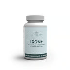 Naturecan Iron+ supplementflesje op een witte achtergrond