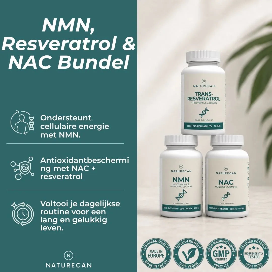NMN, Resveratrol & NAC Bundel